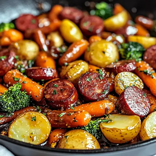 One-Pan Honey Garlic Kielbasa & Veggies