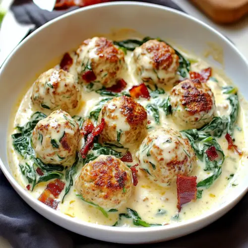 Baked Chicken Ricotta Meatballs in Creamy Alfredo Bliss 4 Baked Chicken Ricotta Meatballs
