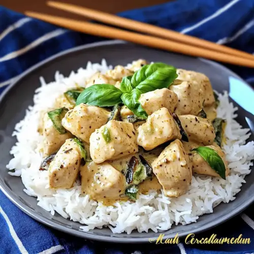 Basil Chicken with Coconut Curry Sauce
