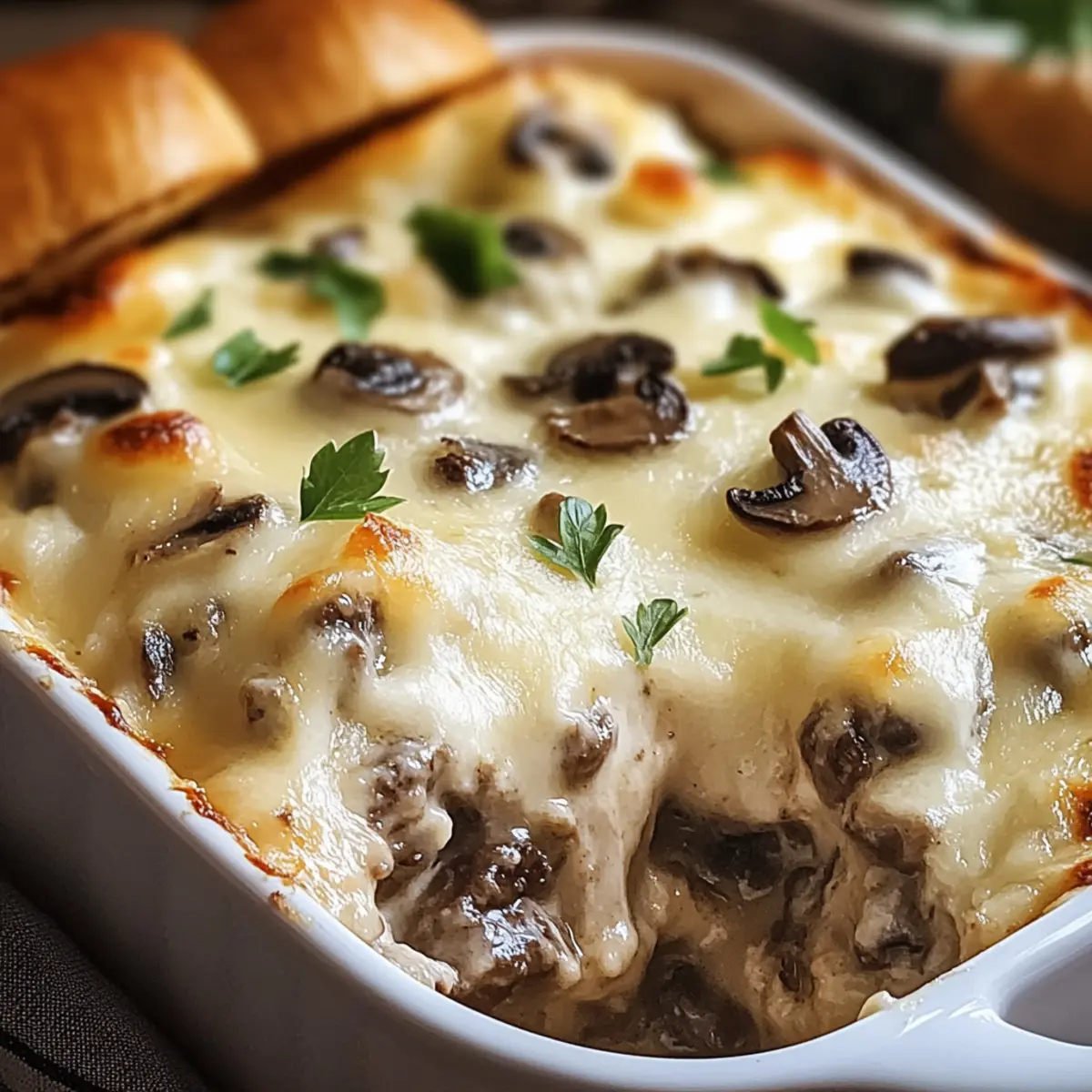 Mushroom and Swiss Burger Casserole for Cozy Family Nights 2 9d5c9c48 6bc8 49e2 82da 2313f930c47bbl sufkdy