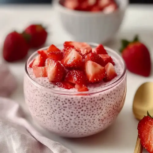 Creamy Strawberry Cheesecake Chia Seed Pudding Delight 16 Strawberry Cheesecake Chia Seed Pudding