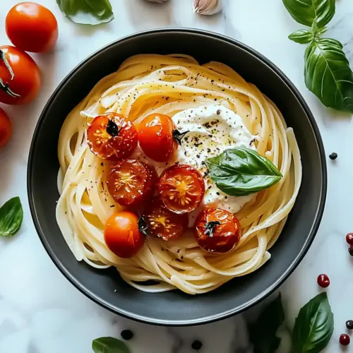 Roasted Tomato and Garlic Ricotta Pasta