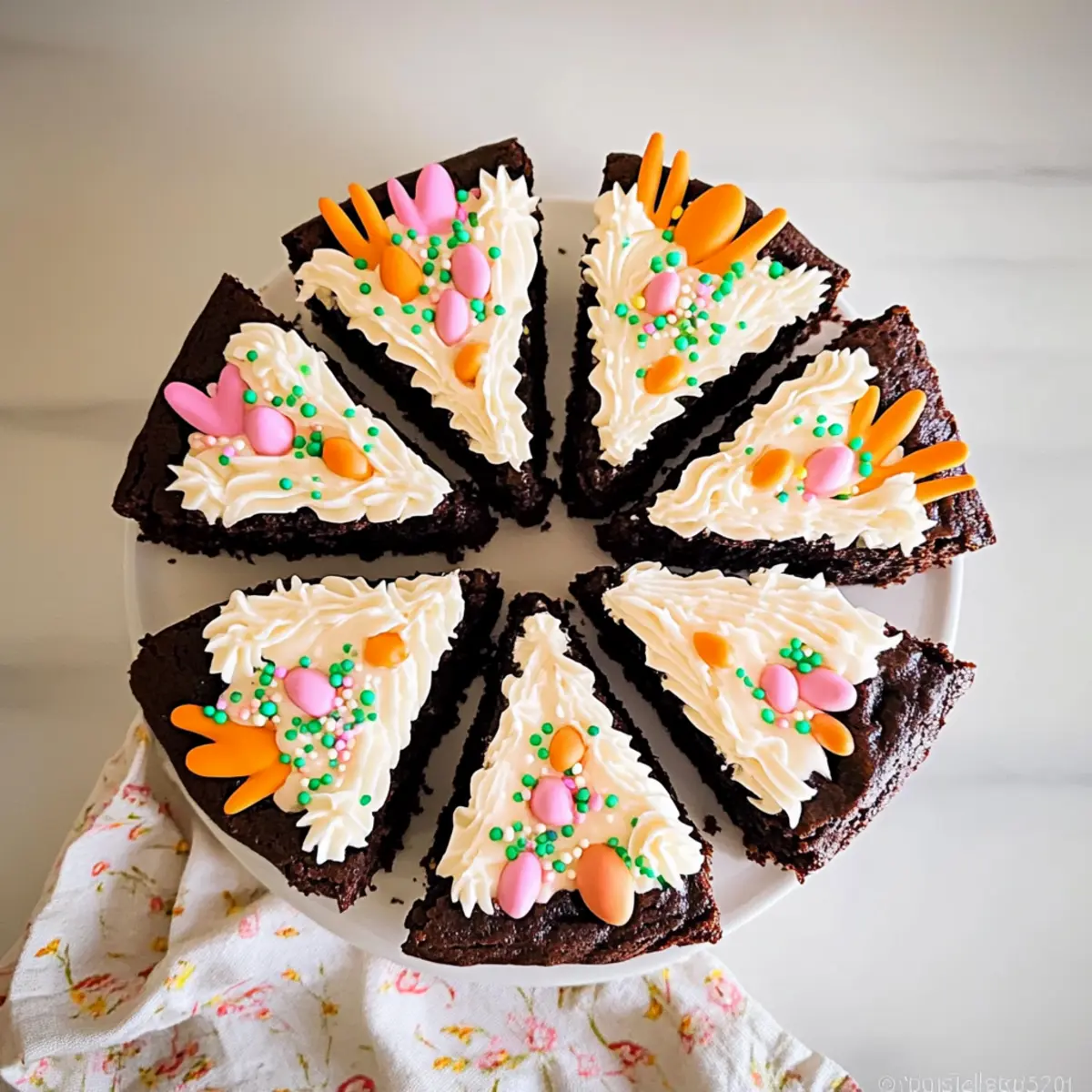 Frosted Easter Brownies