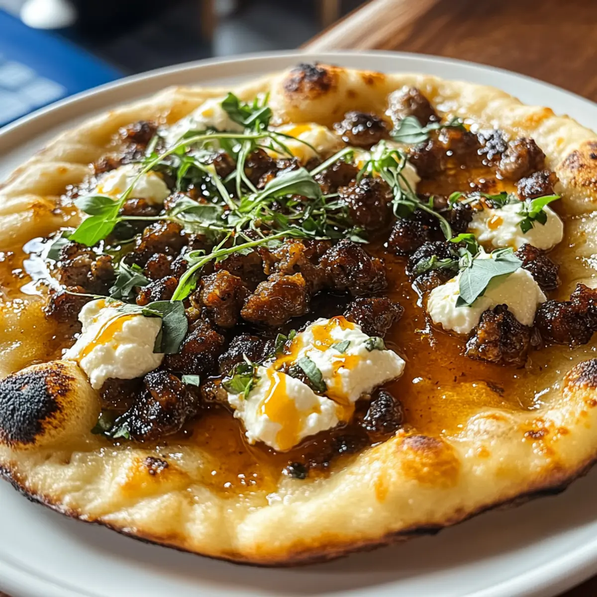Sausage Ricotta Honey Hot Pizza: Sweet Meets Spicy Bliss 4 Sausage Ricotta Honey Hot Pizza